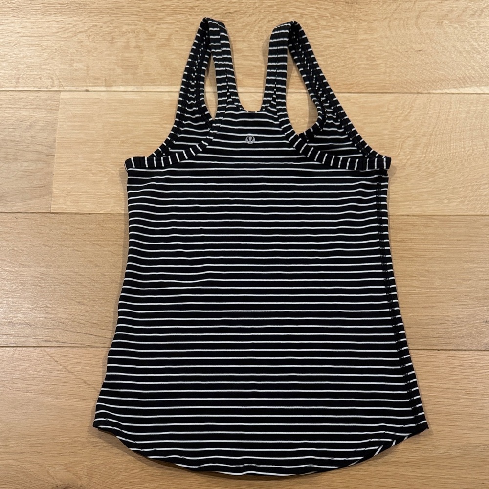 Lululemon Striped Black and White Women's Tank Top